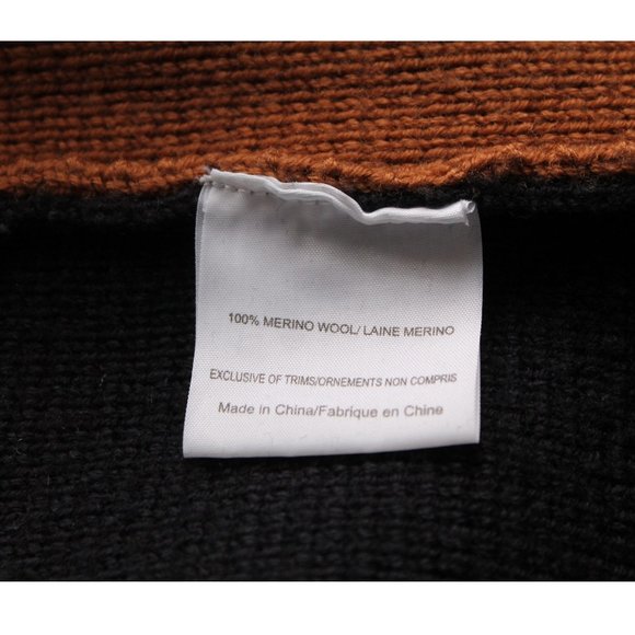 Tory Burch Merino Wool Coat / Small / Navy Mahogany Bold Stripe Heavyweight - Picture 13 of 13